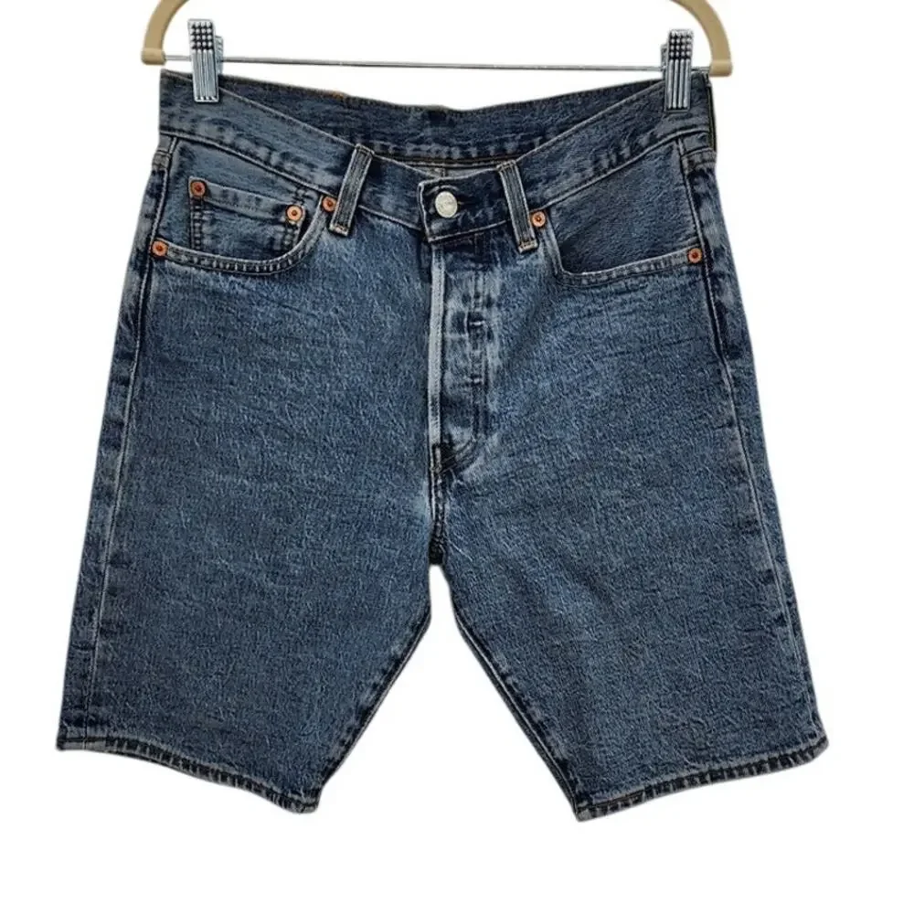 Levi's 501 Button Fly Denim Shorts Size 30 9 In Inseam